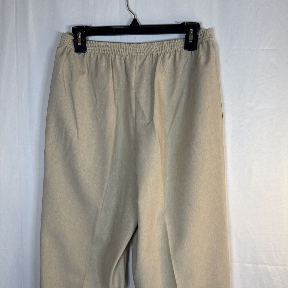Women’s Alfred Dunner Khaki Pull On Elastic Waist Size 10 Preowned - Picture 14 of 15
